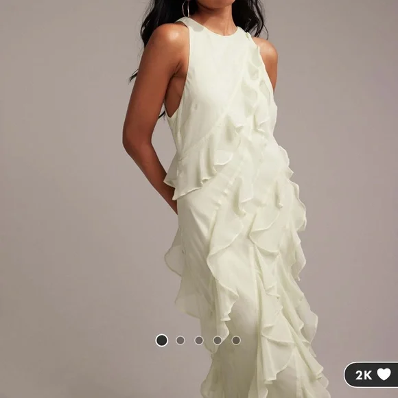 green emerald velvet dress Asos Edition Satin Cami Maxi Dress With Drape Detail In Sage Green